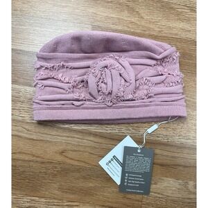 Cardani Beanie Turban‎ Hair Loss Chemo Hat Women's Pink 100% Cotton NEW